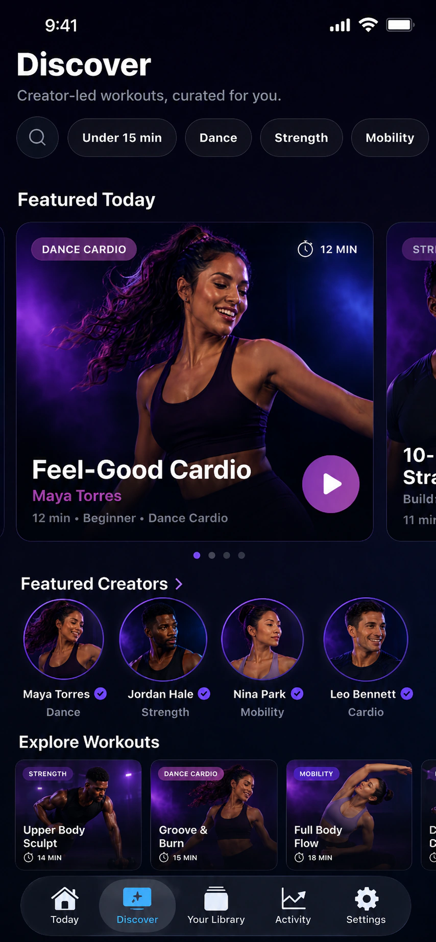Move Player discover screen